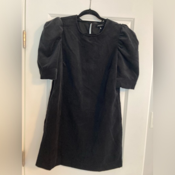 Who What Wear Corduroy Puff Sleeve Dress black size M - Picture 1 of 6